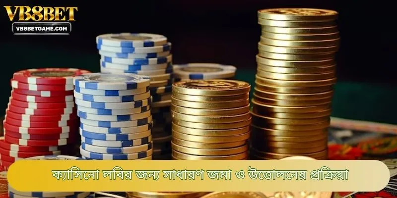 ক্যাসিনো লবির জন্য সাধারণ জমা ও উত্তোলনের প্রক্রিয়া