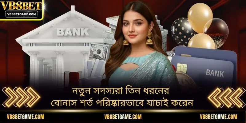 নতুন সদস্যরা তিন ধরনের বোনাস শর্ত পরিষ্কারভাবে যাচাই করেন