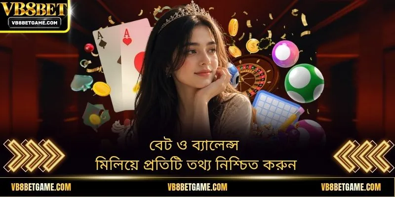বেট ও ব্যালেন্স মিলিয়ে প্রতিটি তথ্য নিশ্চিত করুন