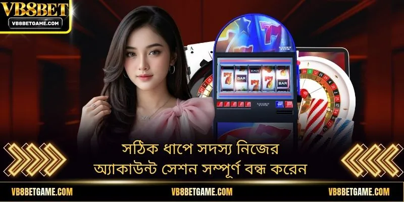 সঠিক ধাপে সদস্য নিজের অ্যাকাউন্ট সেশন সম্পূর্ণ বন্ধ করেন